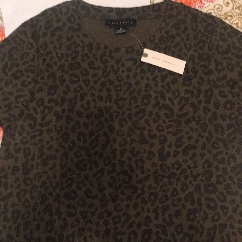Anthropologie XS Sanctuary perfect T Animal print